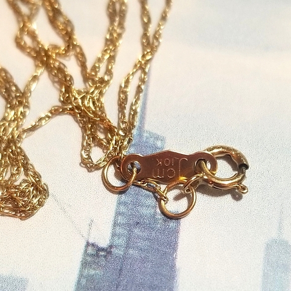 ANTQ SOLID 10KT Gold Seed Pearl Lavaliere Necklace - Picture 4 of 8